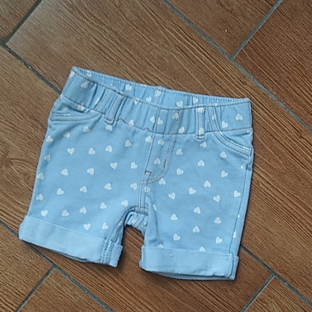 Toddlder Girls Heart Design Shorts